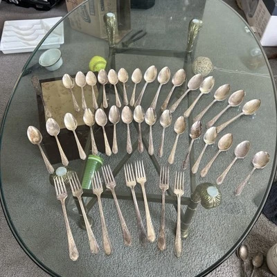 Серебряная пластина Meadowbrook Heather 1936 Wm A Rogers A1 Plus Oneida Ltd 40 штук - Изображение 1 из 4