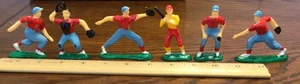 Wilton BASEBALL Cake Topper Decoration 6 Piece Set Vintage, Red, Blue, NEW - Picture 1 of 3
