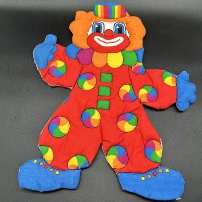 Decoración de pared vintage hecha a mano para guardería años 80 colores primarios audaz payaso circo Foto 1 de 4