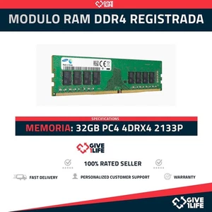 32GB 4DRx4 PC4-2133P DDR4 RAM REGISTRADA - ESPECIAL SERVIDOR - Foto 1 di 6