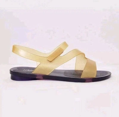 Mini Melissa Niñas 4 The Real Jelly Pa 33743 Naranja Sandalias Planas París Púrpura Foto 1 de 4