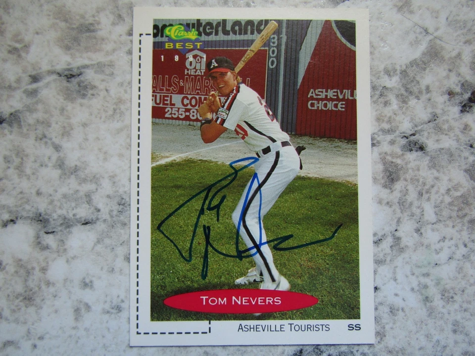 Astros Tom Nevers Signed Autographed 1991 Classic Best Asheville Tourists Mint - Image 1 of 1