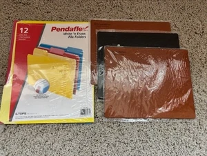 12 Pendaflex Write N Erase File Folders & Lot of 3 8x10" Mouse Pads, New - Picture 1 of 1