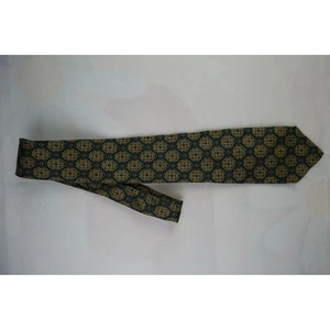J.Crew Men's Necktie Green Brown Floral Medallion Silk Business Career - Picture 1 of 5