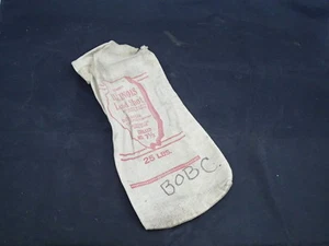 VINTAGE Illinois 25# LEAD SHOT LEINWANDTASCHE GEKÜHLT 7 1/2 Summit IL - Bild 1 von 5
