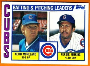 FERGUSON JENKINS & KEITH MORELAND(CHICAGO CUBS)1984 TOPPS BASEBALL CARD - Picture 1 of 1