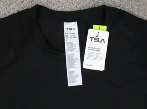 Tesla Activewear Shirt Adult Extra Large Black Fitted Stretch Sports Running NEW - Picture 1 of 11