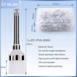 Dental Nylon Polishing Brushes Prophy Bowls Latch RA For Contra-Angle Handpiece - Picture 1 of 5