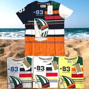 Boys Short Sleeve Printed T Shirt Summer Sea Beach Marines 3-14 Years 11-05 - Picture 1 of 20