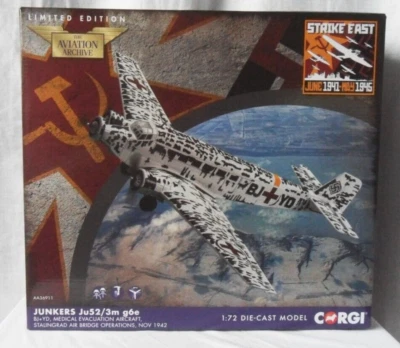 Corgi AA3691 1:72 Scale Junkers Ju-52/3m g6e BJ+YD, Medical Evacuation Aircraft - Image 1 of 4
