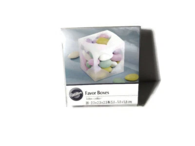 Wilton Corazón Boda Fiesta Favor Esmerilado Cajas Transparentes 20 Piezas 2.3" x 2.3" Foto 1 de 4