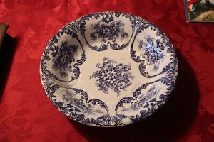 Antique Meissen Blue & White Antique German Porcelain Berry Bowl 9 3/4" - Picture 1 of 5