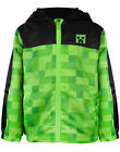 Minecraft Boys Jacket Waterproof Hoodie Creeper Fleece Lined Raincoat
