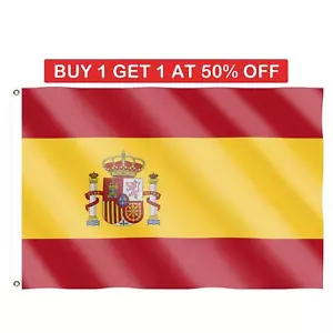 5X3FT Spain Flag Large Spanish National World Cup Football Sports Fan Support - Picture 1 of 7