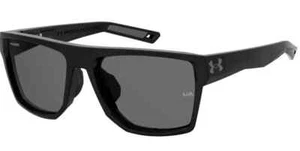 Under Armour UA Launch 2/G 807 Black/Grey Polarized Rectangle Men's Sunglasses - Picture 1 of 3