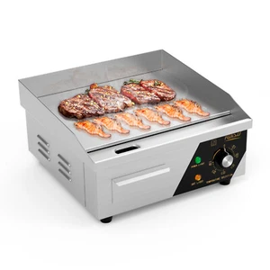 14" Electric Countertop Flat Top Griddle, 1500W Electric Teppanyaki Grill - Picture 1 of 8