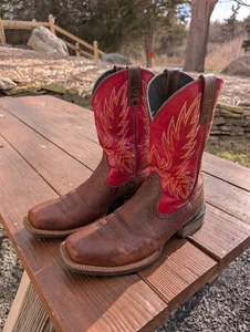 Ariat Men's Crossbred Cowboy Brown Mega Red Boots Style 10012770 Size 10 D - Picture 1 of 6