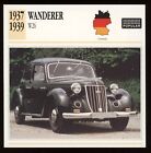 1937 - 1939  Wanderer  W26  Classic Cars Card