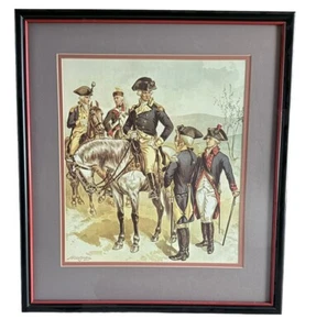 Vintage Wall Art Lithograph Henry A. Ogden "Commander Chief, Aide, Line Office - Picture 1 of 5