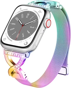 Thin Mesh Loop Compatible with Apple Watch Bands for Women 44Mm 45Mm 46Mm Series - Picture 1 of 8