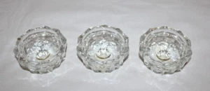 Vintage Candle-Lite Indiana Glass #1612 Candle Holder Star Facetted Set Of 3 - Picture 1 of 14