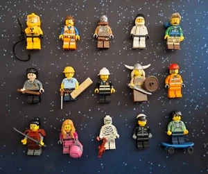 Lot of 15 Assorted LEGO Minifigures City/Space/Warriors/Harry Potter/Police/etc. - Picture 1 of 1
