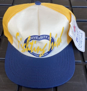 NWT Vintage Notre Dame Fighting Irish P Cap SnapBack Hat Circle Logo Pinwheel - Picture 1 of 12