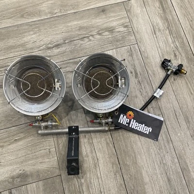 Mr. Heater Doble Tanque Top 30.000 Portátil Infra Rojo Calentador para No Residencial Foto 1 de 4