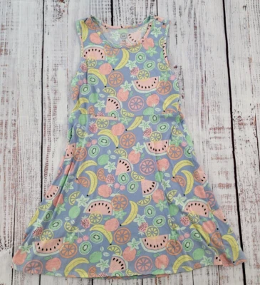 Wonder Nation Floral Fruit Print Sleeveless Skater Dress Girls XL - Image 1 of 4