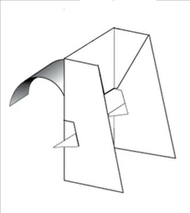 Double-Wing Easel w Peel & Stick, 6"H x 2.5"W, Wh Text Brd: 36 pt -PK/ 50 EASELS - Picture 1 of 1