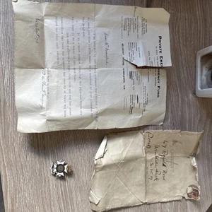 World War 1 Badge, Letter And Envelope Dated 1918 Antique - Picture 1 of 12