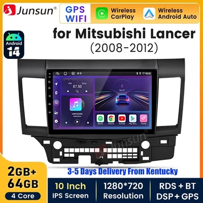 Car Stereo Radio For Mitsubishi Lancer 2008-2012 GPS Nav Android14 2+64G CarPlay - Image 1 of 4