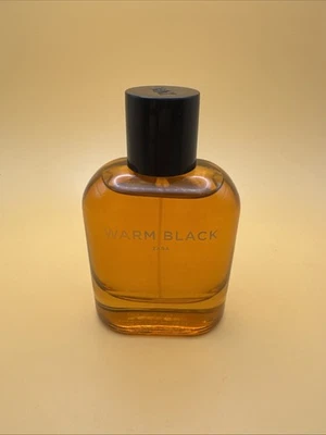 Zara Cálido Negro Hombres 2.71 OZ Colonia Eau de Toilette 80 ML Raro Foto 1 de 4