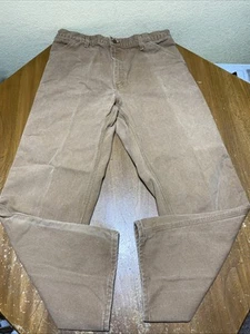 CARHARTT USA Mens Khaki Duck Work Pants B11 BRN USA MADE! - Picture 1 of 10