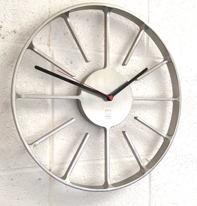 Umbra Compass Wall Clock Matt Carr starburst MCM WORKS great brushed metal - Picture 1 of 9