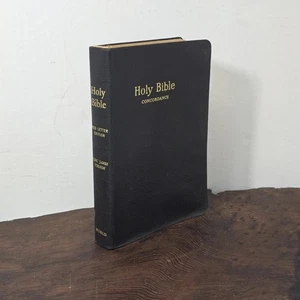 KJV Holy Bible Red Letter Edition World Publishing Black Leatherette Concordance - Picture 1 of 10