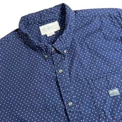 Camisa Ralph Lauren Denim Supply Para Hombres XXL Azul Estrella Manga Corta Abotonada LEER Foto 1 de 4