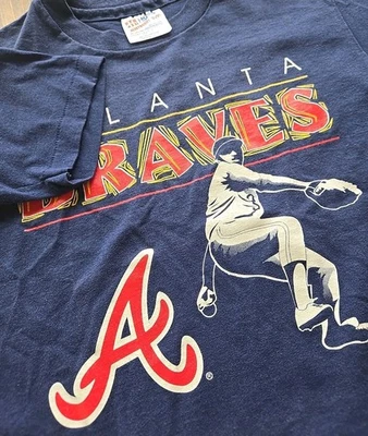 Camiseta De Colección Años 90 Atlanta Braves Talla Juvenil M 10-12 MLB Béisbol Puntada Única Foto 1 de 4