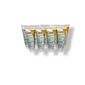 LOT 9 CeraVe Hydrating Sheer Sunscreen Broad Spectrum SPF 30 Face Body .17oz X9 - Picture 1 of 3
