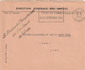 CAEN 14 - LETTRE 1964 en franchise "Le Directeur ....." oblitération mécanique - Imagen 1 de 1