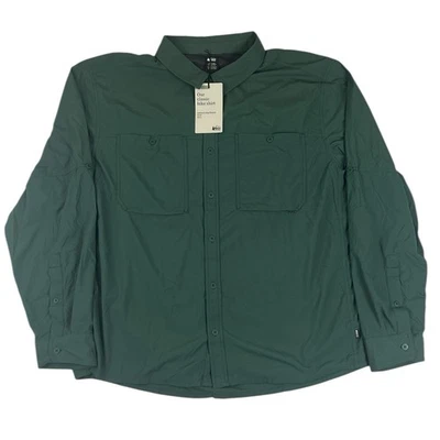 REI CO-OP Shirt Mens XXL Sahara Performance Hiking Roll Sleeves Green Arbor - Image 1 of 4