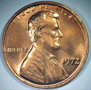 Lincoln Cent DDO 1972-P, FS-103-BU rojo (A260) - Imagen 1 de 6