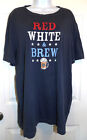 Excellent Blue LIFE IS GOOD "Red, White & Brew" Short Sleeve Tee - XL