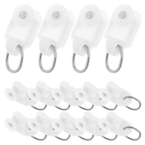 50 PCS Curtain Rod Slides L Shape Curtain Rail Roller Curtain Rail Track Hooks - Picture 1 of 12