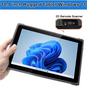 10.1" 4G Windows 11 sottile robusto tablet PC WIFI Qualcomm 2D scanner codici a barre GPS - Foto 1 di 20