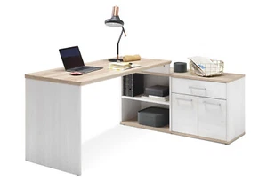 Schreibtisch mit Sideboard Tisch Computertisch ROSINA 177x130 Dekor Sibiu Lärche - Bild 1 von 4
