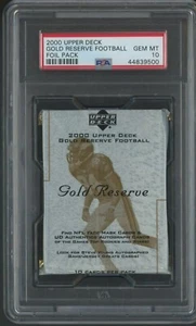2000 confezione pellicola sigillata oro riserva calcio ponte superiore - PSA 10 - Tom Brady RC? - Foto 1 di 2