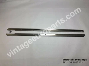 Set of Door Entry Sill Chrome Moldings fits Opel GT - Picture 1 of 6