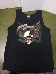 Vintage Harley Davidson F&S DAYTON Ohio Tank Top Size Medium Black - Picture 1 of 9