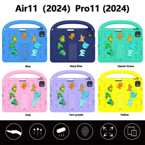 Kids Tablet Case EVA 3D Cartoon Stand Rugged Case For iPad Air 11 inch M2 2024 - Picture 1 of 60